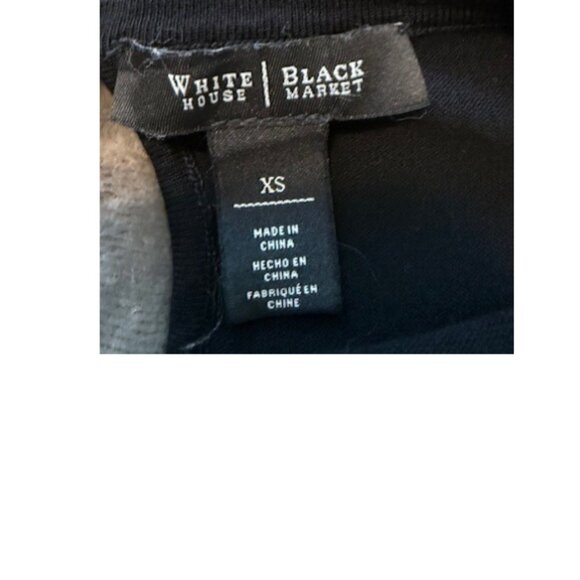 White House Black Market Black Sweater XS Embellished Equestrian Inspired Detail - Picture 3 of 6